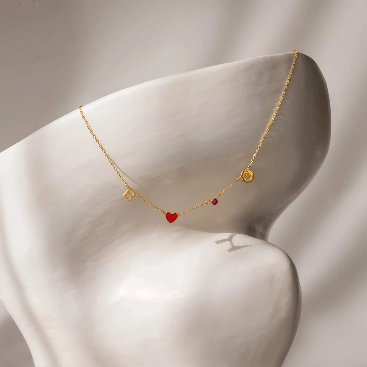 Collar Personalizado con Inicial y Piedra Zodiacal