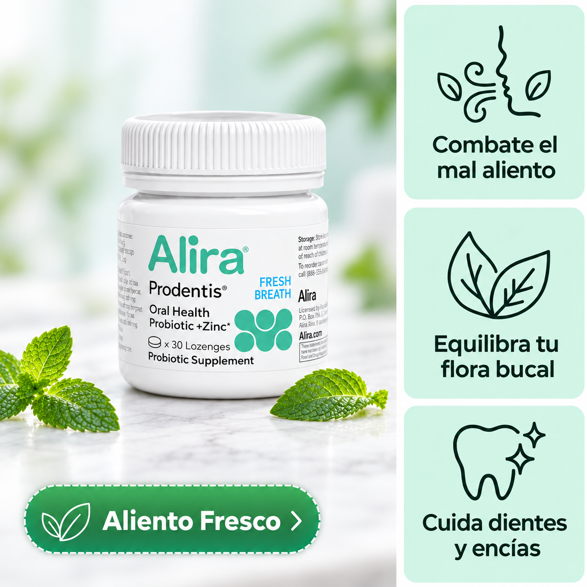 Se Acabó el Mal Aliento Capsulas Anti-Olor | Alira®