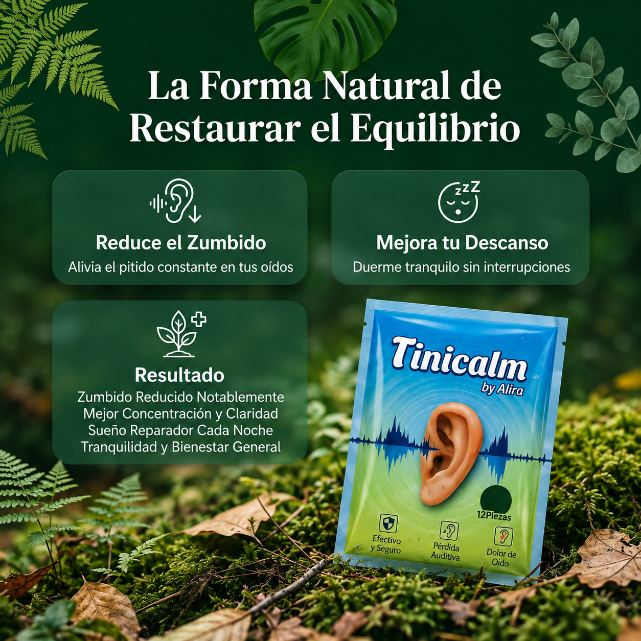 TiniCalm™ | Reduce los zumbidos y pitidos de forma natural en 2 Semanas