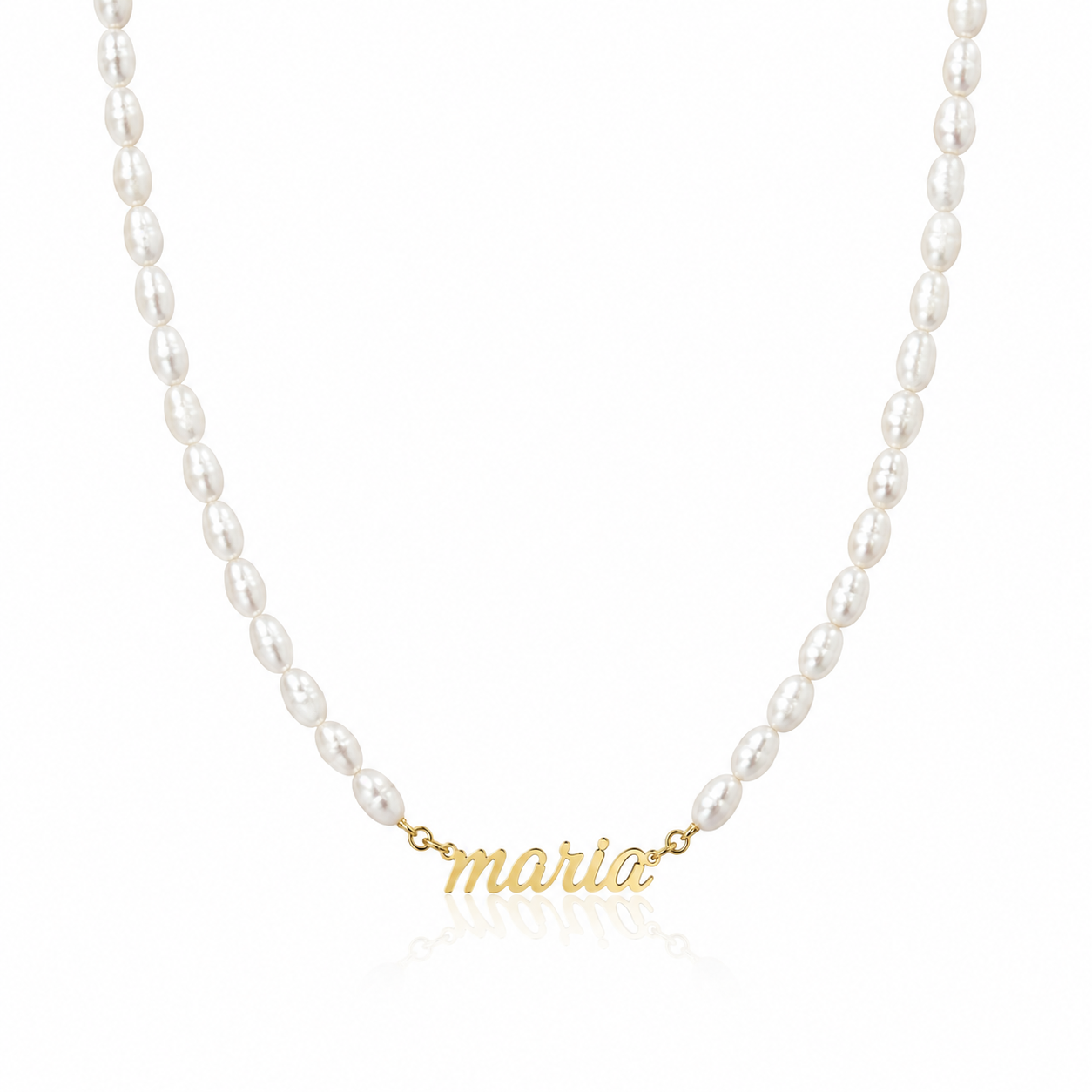 Collar personalizado con perlas de agua dulce y nombre