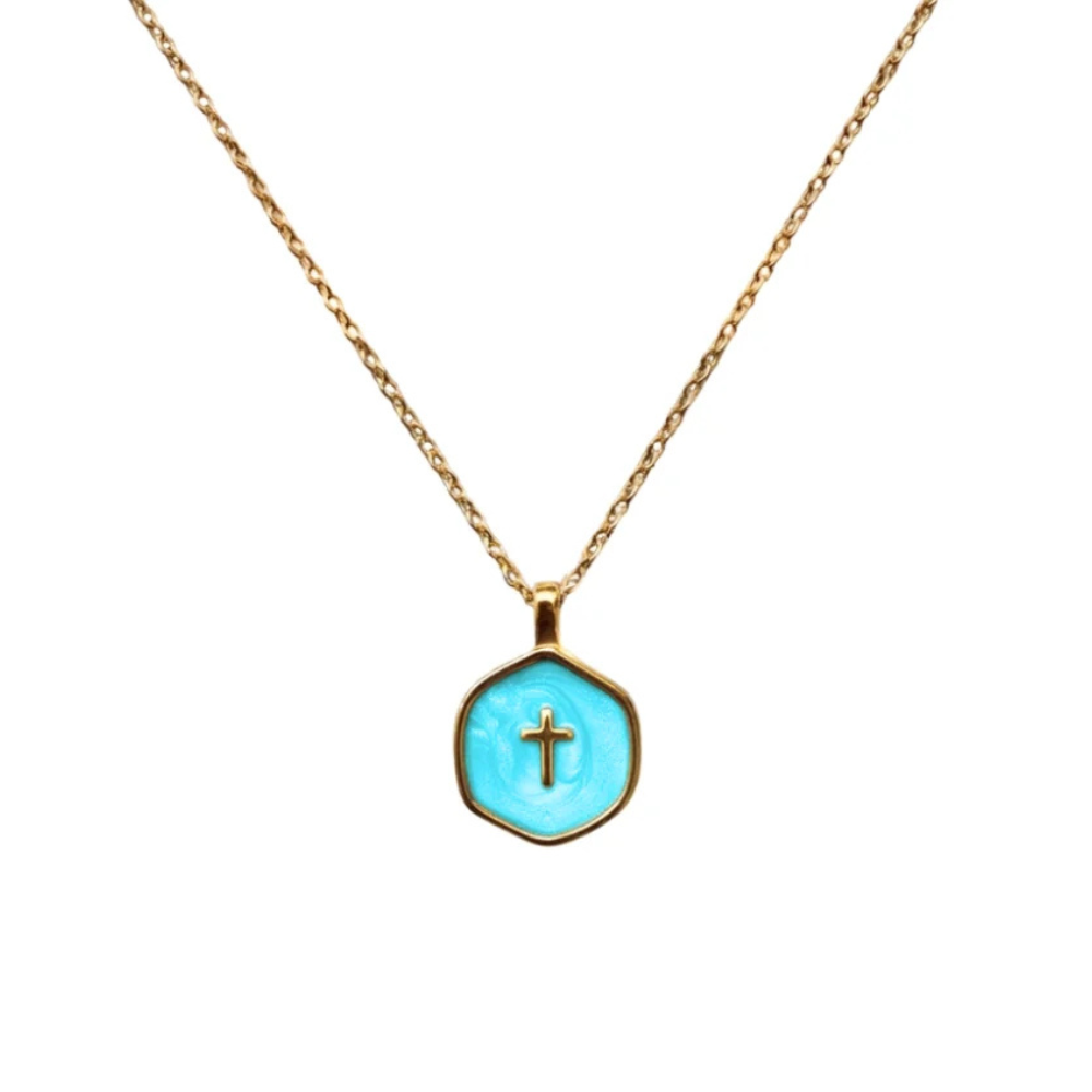 Collar de Cruz Agua Viva