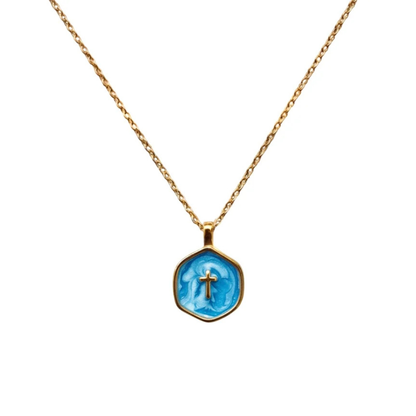 Collar de Cruz Agua Viva