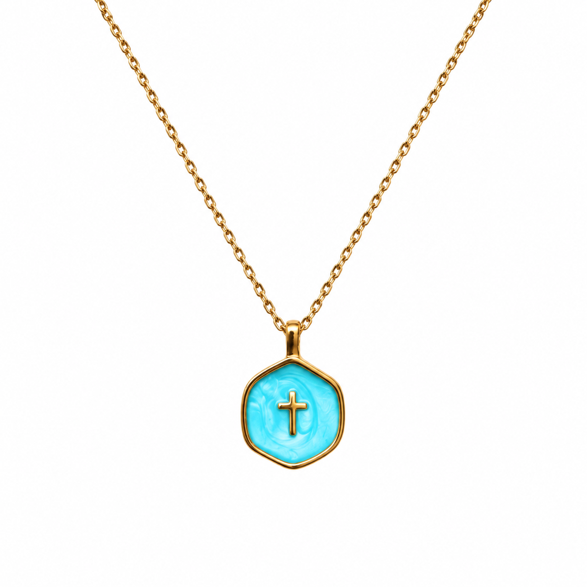 Collar de Cruz Agua Viva